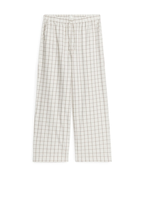 Flannel Pyjama Trousers - White