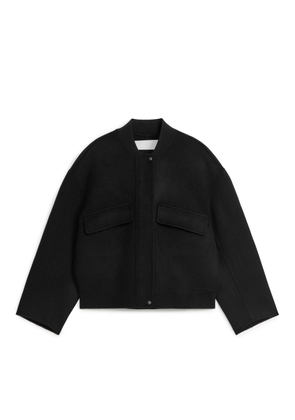 Unlined Wool Jacket - Black