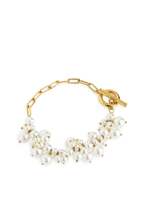 Gold-Plated Pearl Bracelet - Gold