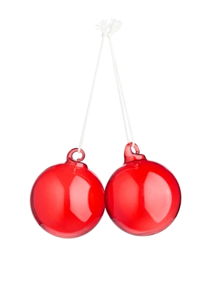 Glass Baubles Set of 2 - Red