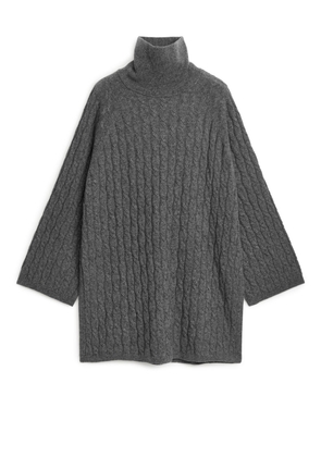 Cashmere Cable-Knit Jumper - Grey