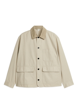 Cotton Shirt Jacket - Beige