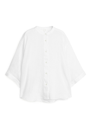 Relaxed Linen Shirt - White