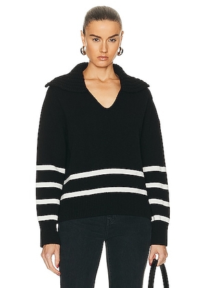 Moncler Long Sleeve Polo Sweater in Black - Black. Size M (also in XS).