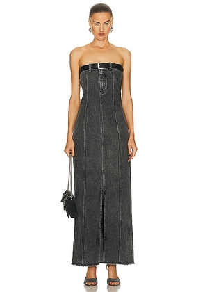 Jade Cropper Strapless Denim Dress in Grey - Charcoal. Size S (also in ).