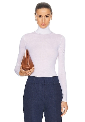 Gabriela Hearst Costa Turtleneck in Ivory - Ivory. Size M (also in S, XS).