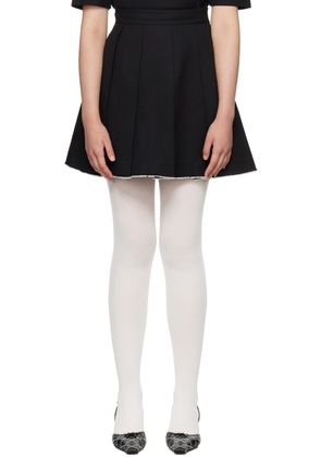 SHUSHU/TONG Black Pleated Miniskirt