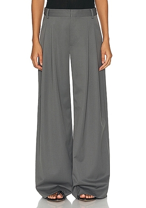 St. Agni Homme Pleat Pants in Pewter Grey - Grey. Size M (also in S, XS).