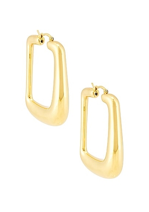 JACQUEMUS Les Boucles Ovalo in Light Gold - Metallic Gold. Size all.
