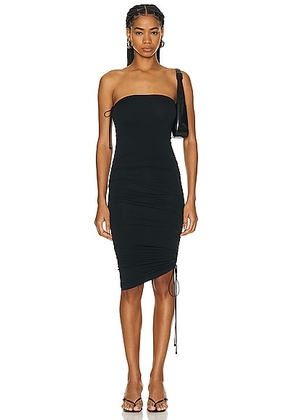 Wolford Fatal Draping Dress in Black - Black. Size L (also in M, S, XS).