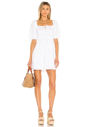 FAITHFULL THE BRAND Nikoleta Mini Dress in White. Size S.