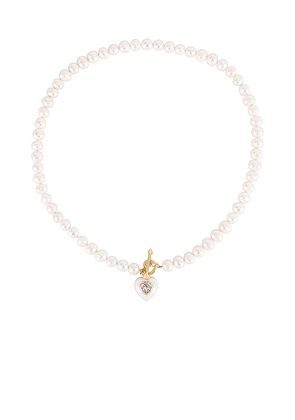 BONBONWHIMS Freshwater Pearl Necklace in White.