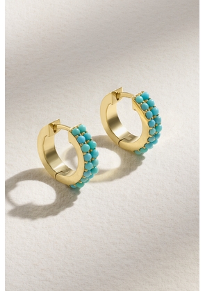 Jennifer Meyer - 18-karat Gold Turquoise Hoop Earrings - One size