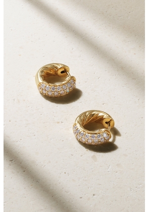 David Yurman - Dy Mercer™ Micro 18-karat Gold Diamond Hoop Earrings - One size