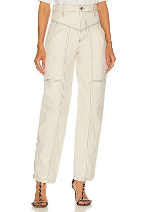 Isabel Marant Etoile Denzel Pant in Cream. Size 40/8.