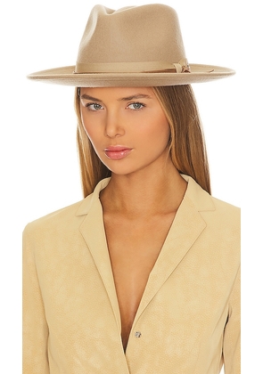 Brixton Dayton Convertible Brim Rancher Hat in Tan. Size XL.