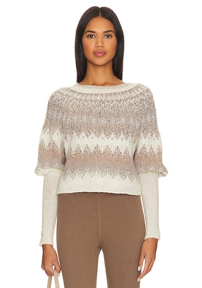 Free People Home For The Holidays Pullover in Ivory. Size XS.