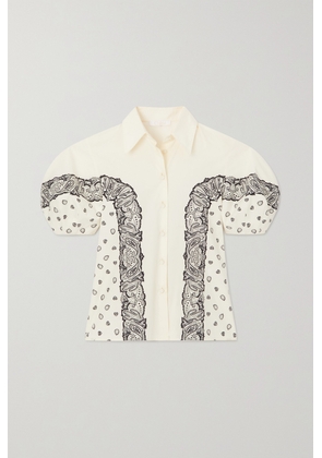 Chloé - Paisley-print Cotton-poplin Shirt - Cream - FR34,FR36,FR38,FR40,FR42,FR44