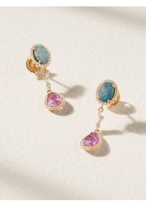Suzanne Kalan - 18-karat Rose Gold Multi-stone Earrings - One size