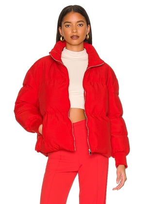 Lovers and Friends Jillian Puffer Jacket in Red. Size XS.