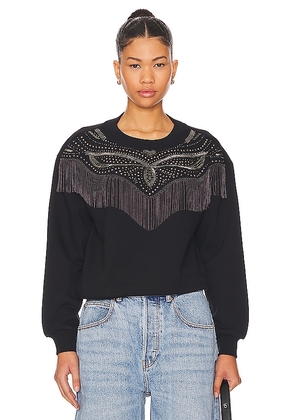 ALLSAINTS Winona Jaine Sweatshirt in Black. Size M, S, XS.