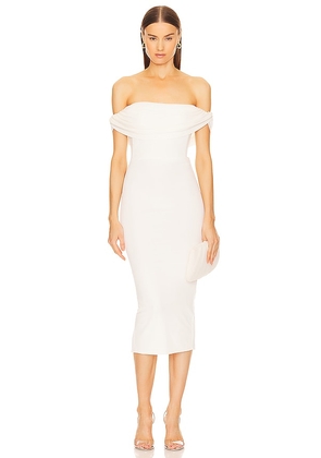 Michael Costello x REVOLVE Laurence Midi Dress in Ivory. Size M, XS.