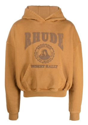 RHUDE Desert Valley cotton hoodie - Brown