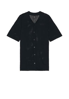 NEUW Cohen Short Sleeve Shirt in Black. Size S, XL/1X.