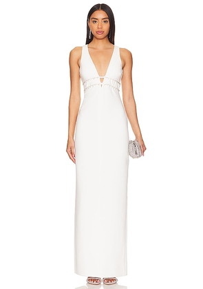 LIKELY Cristo Gown in White. Size 0, 12, 2, 4, 6, 8.