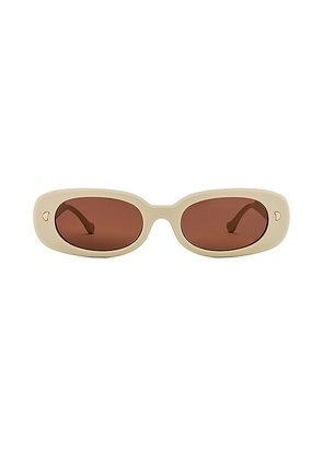 Nanushka Aliza Sunglasses in Cream.