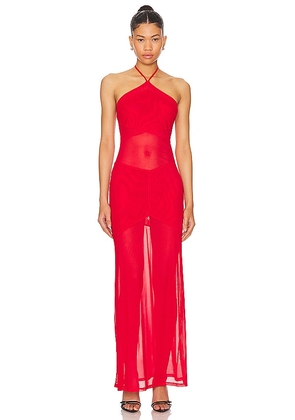 Miaou Serena Dress in Red. Size M, S, XS.