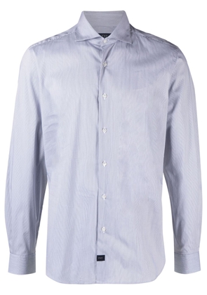 Fay long-sleeve cotton-blend shirt - Blue