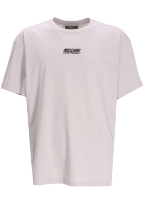 Moschino logo-print cotton T-shirt - Grey
