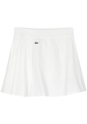 Lacoste rubberised-logo mini tennis skirt - White