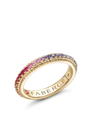 Fabergé 18kt yellow gold Colours of Love Rainbow fluted eternity ring