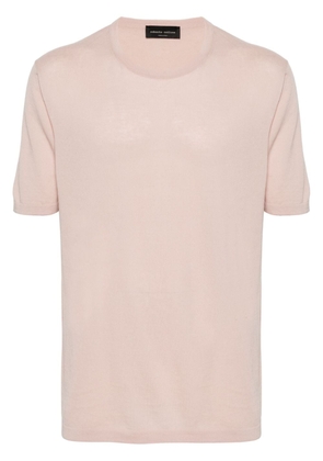 Roberto Collina fine-knit cotton T-shirt - Pink