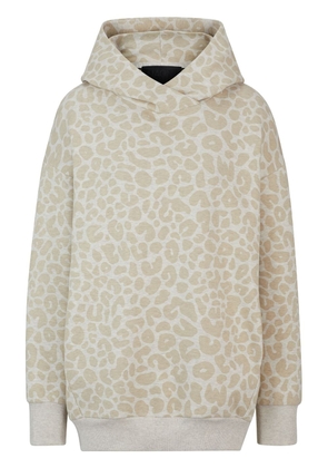 BOSS x Naomi Campbell leopard-print jersey hoodie - Neutrals