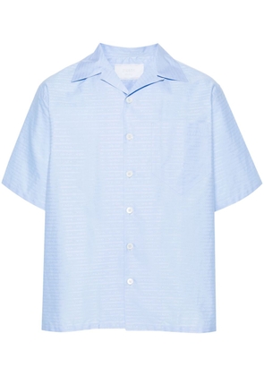 Prada jacquard-logo cotton shirt - Blue