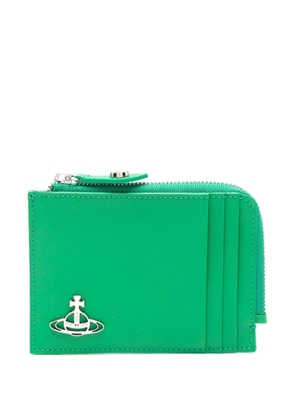 Vivienne Westwood Orb-plaque leather wallet - Green