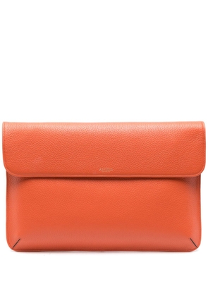 Aspinal Of London leather laptop bag 25cm x 38cm - Orange