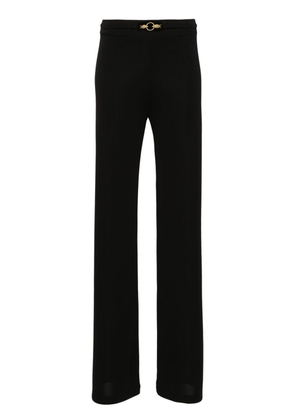 Just Cavalli snake-detail flared trousers - Black