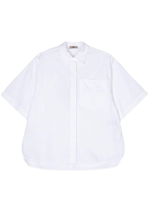 Herno logo-embroidered cotton shirt - White