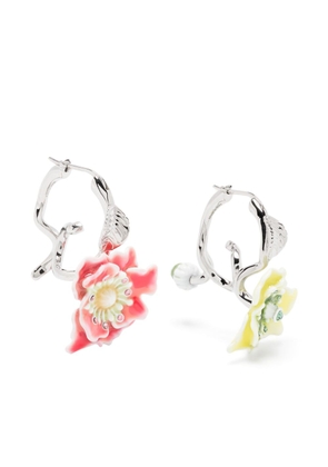 Acne Studios Flower hoop earrings - Yellow