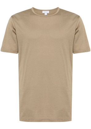 Sunspel crew-neck cotton T-shirt - Brown