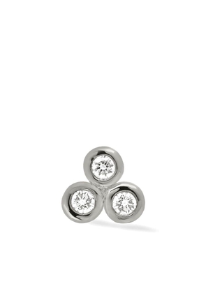 Lark & Berry 14kt white gold Trio diamond earring - Silver