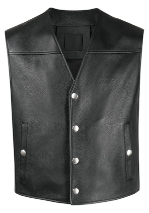 Givenchy logo-debossed leather vest - Black