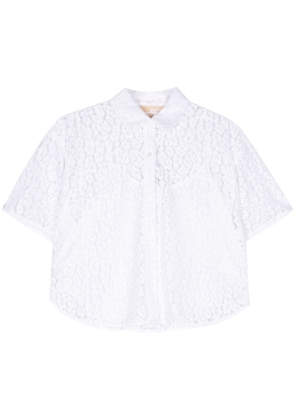 Michael Michael Kors leopard corded-lace shirt - White