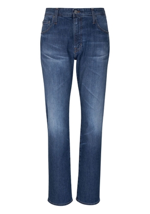 AG Jeans whiskering-effect mid-rise slim-fit jeans - Blue