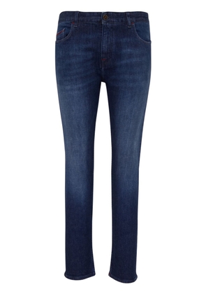 Isaia contrast-stitching mid-rise straight-leg jeans - Blue
