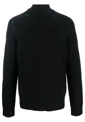 Bottega Veneta contrast-stitch high-neck jumper - Black